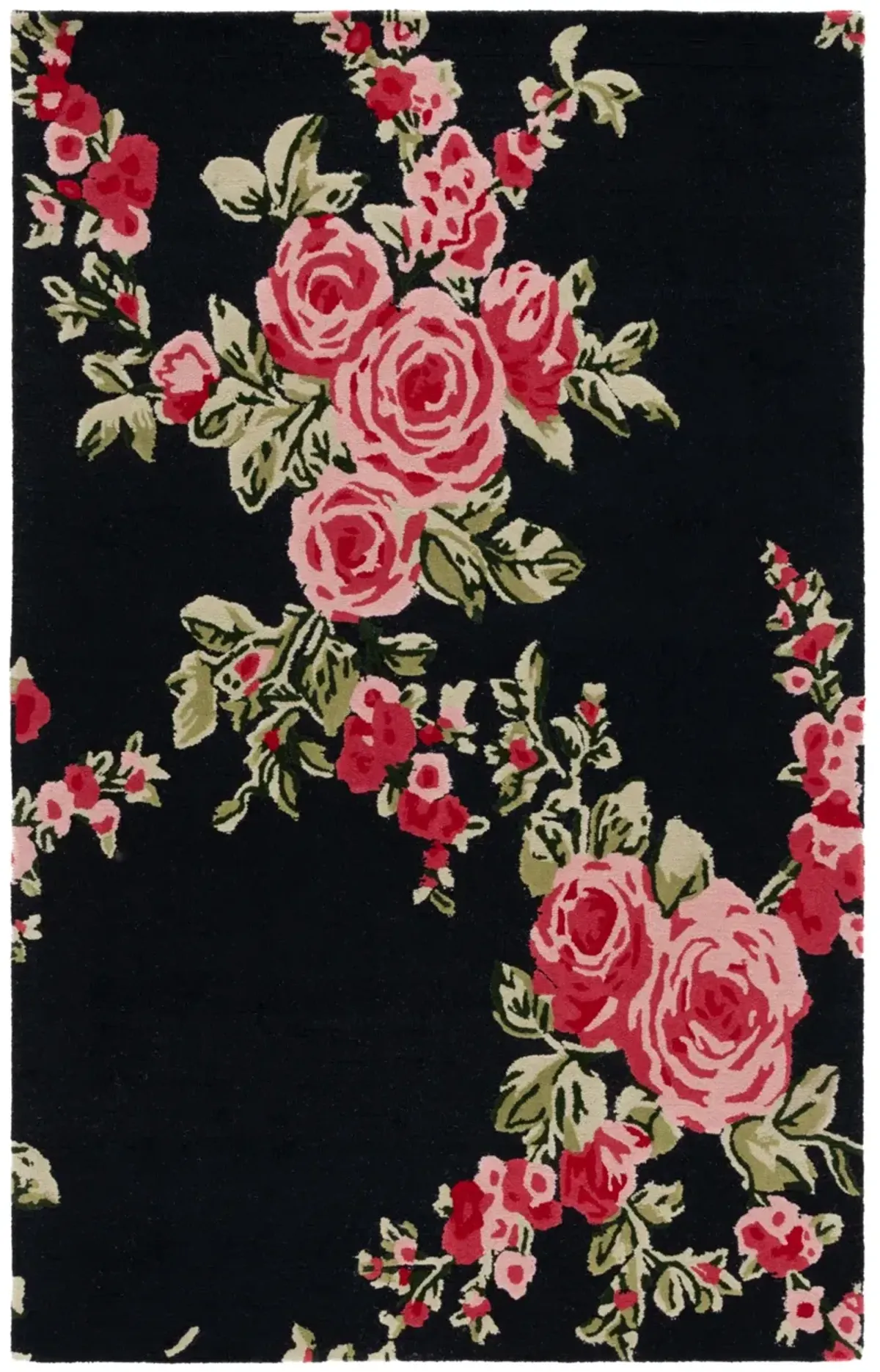 JARDIN 401 BLACK  6' x 9' Medium Rectangle Rug