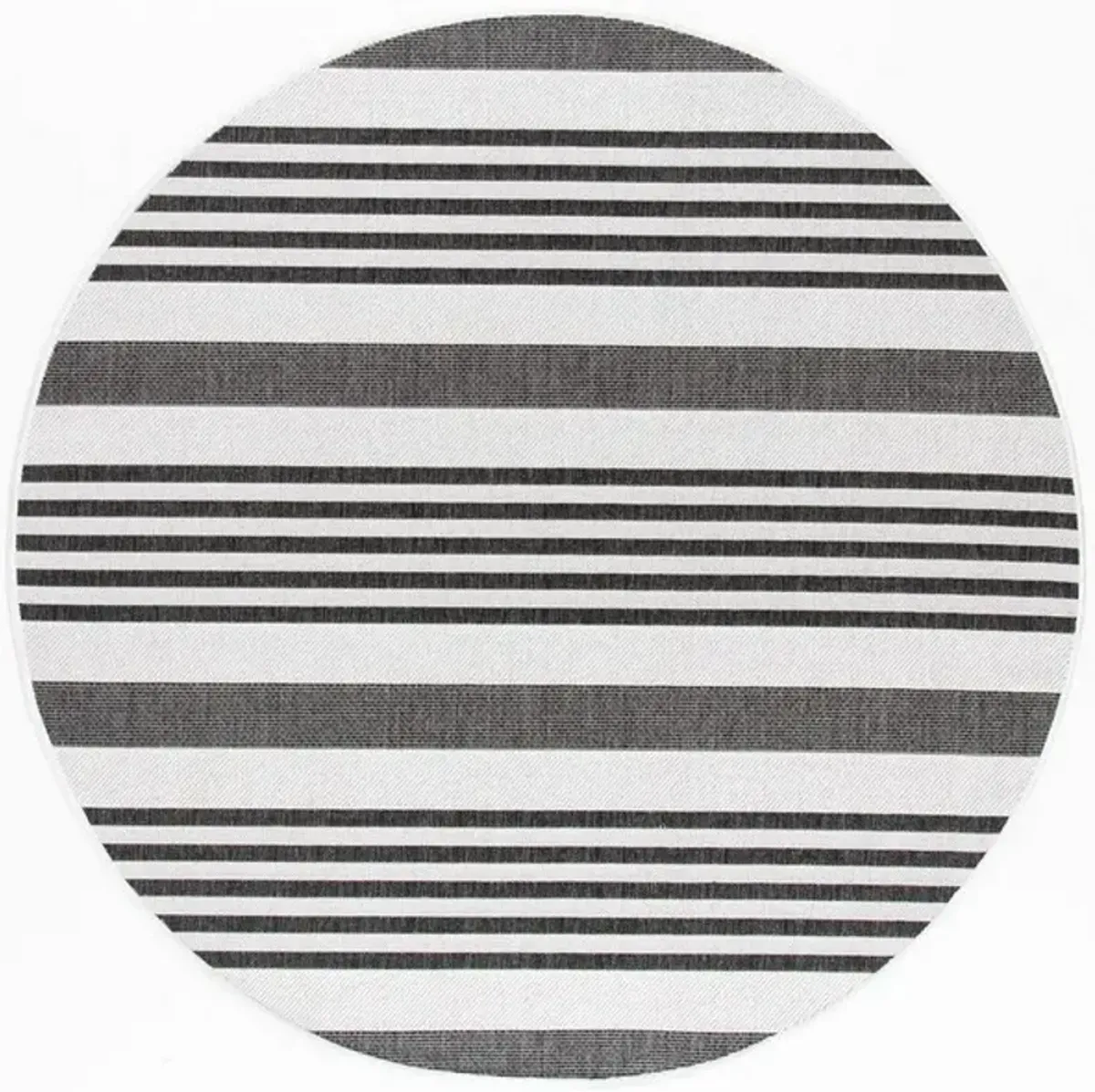 Safavieh BEACH HOUSE Collection BHS222F-7R Light Grey / Charcoal 6'-7" X 6'-7" Round