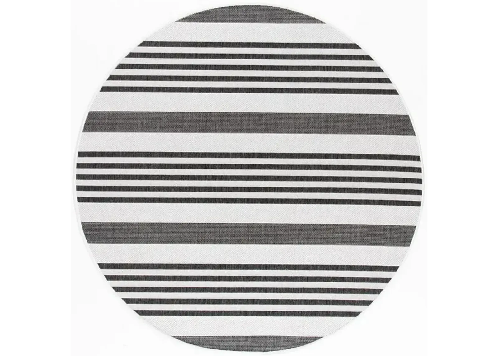 Safavieh BEACH HOUSE Collection BHS222F-7R Light Grey / Charcoal 6'-7" X 6'-7" Round