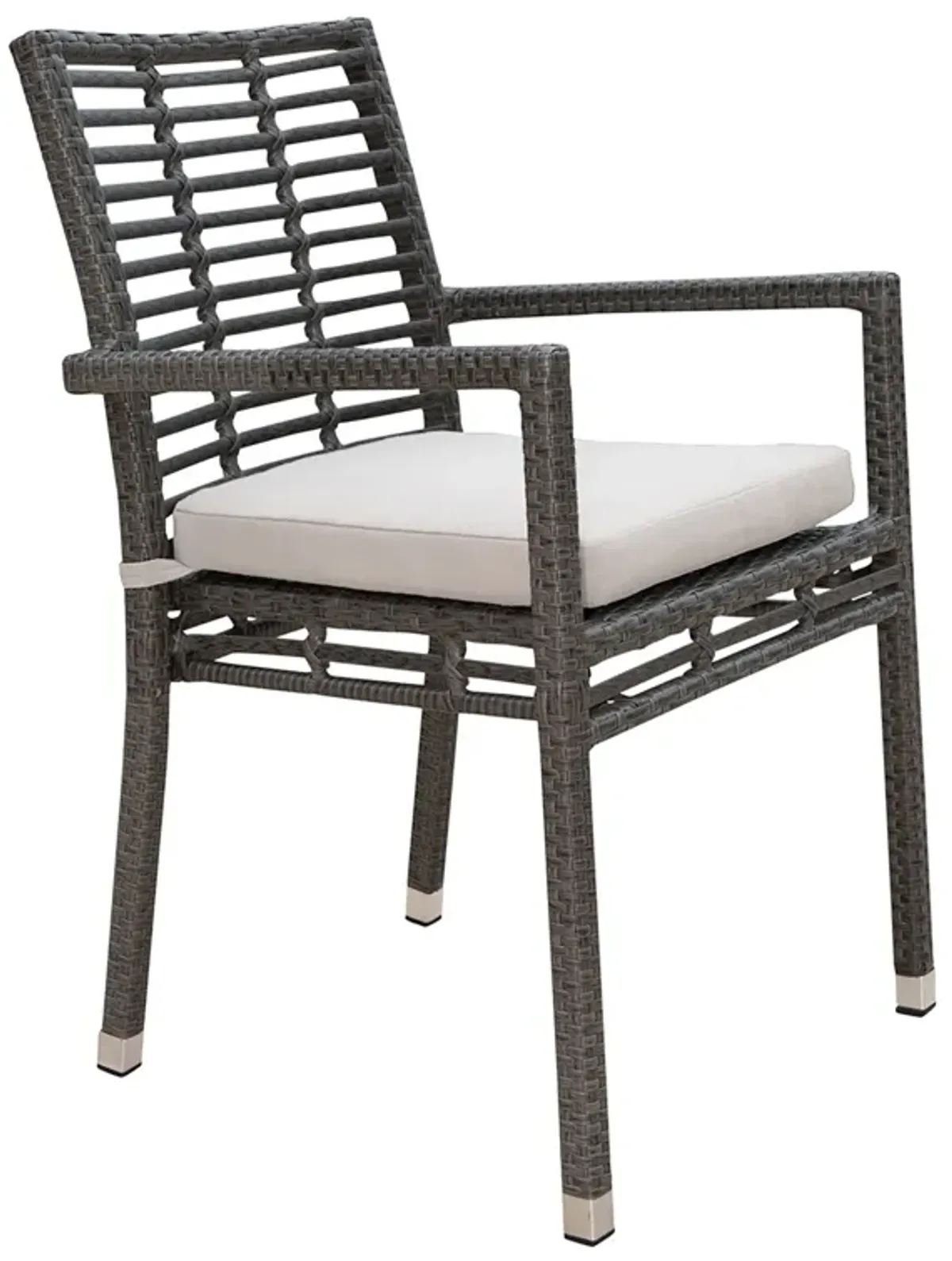 Panama Jack Graphite Stackable Arm Chair with Cushion