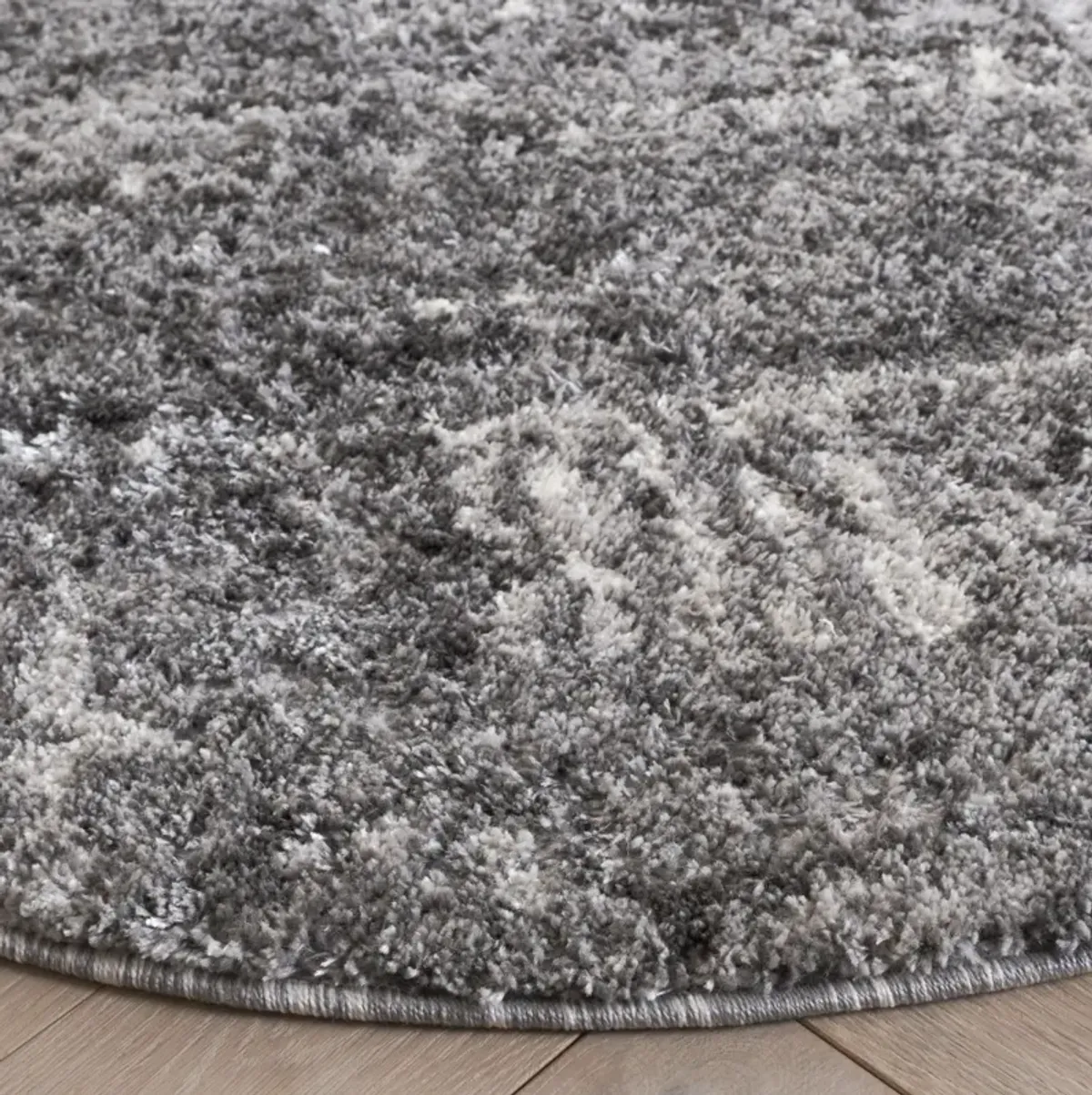 RAVINE SHAG 358 GREY  6'-7' x 6'-7' Round Round Rug