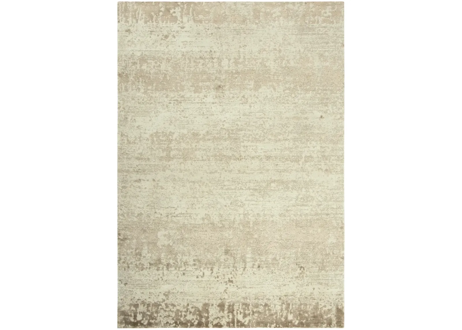 Artistry Beige Abstract NZ Wool/Tencel Blend 2' x 3'  Rectangle Rug