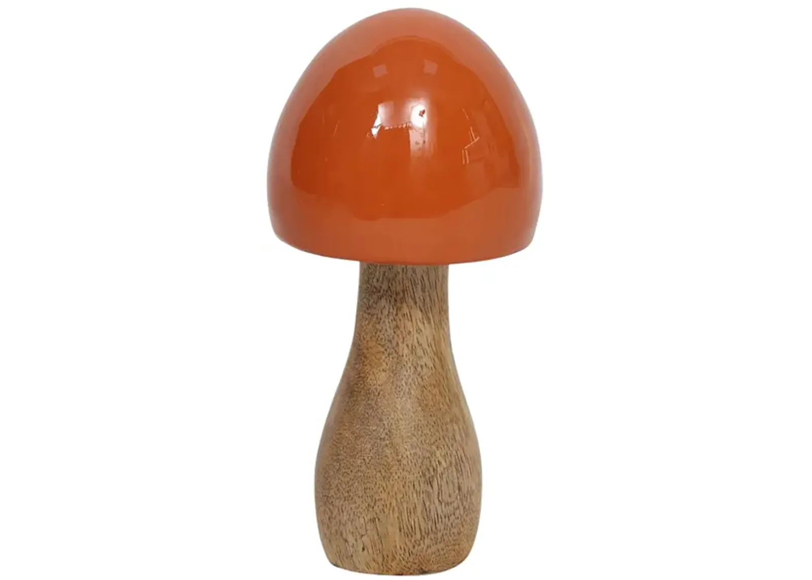 Wood, 6" Coned Mushroom, Burnt Orange