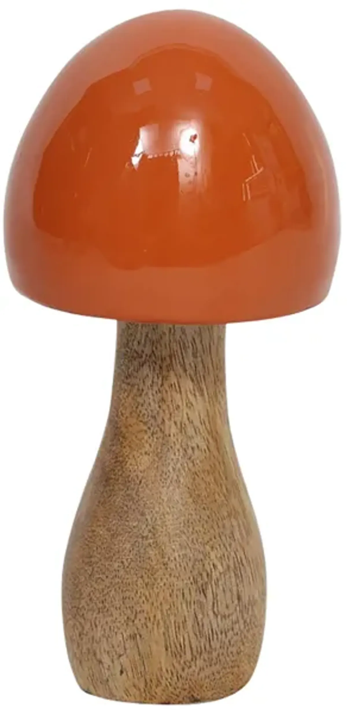 Wood, 6" Coned Mushroom, Burnt Orange