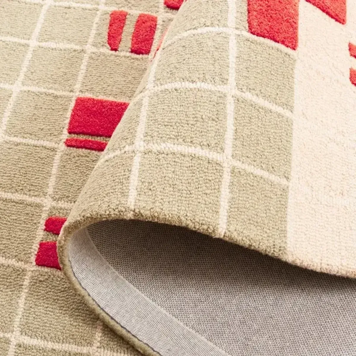 GENRE 206 CHECKERED Grey  6' X 6' Square Square Rug