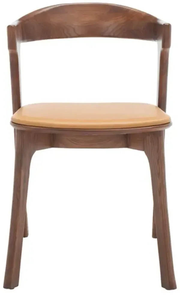 Brylie Wood and Leather Chair