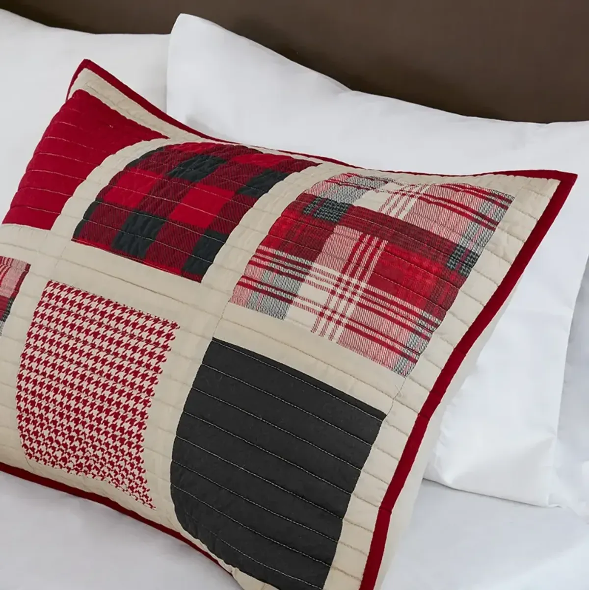 Woolrich Huntington Red 100% Cotton Oversized Quilt Mini Set