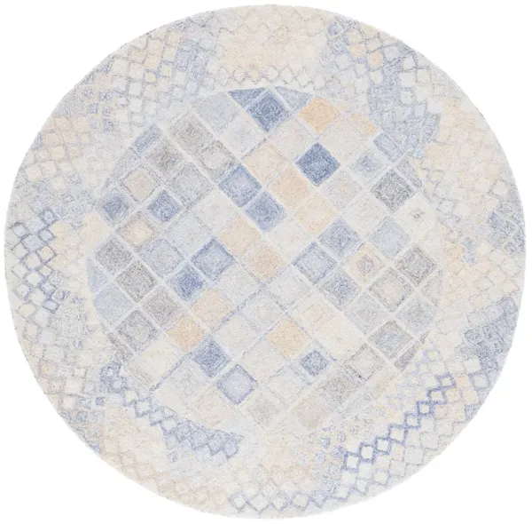 ABSTRACT Hand Tufted 6' x 6' Round area rug