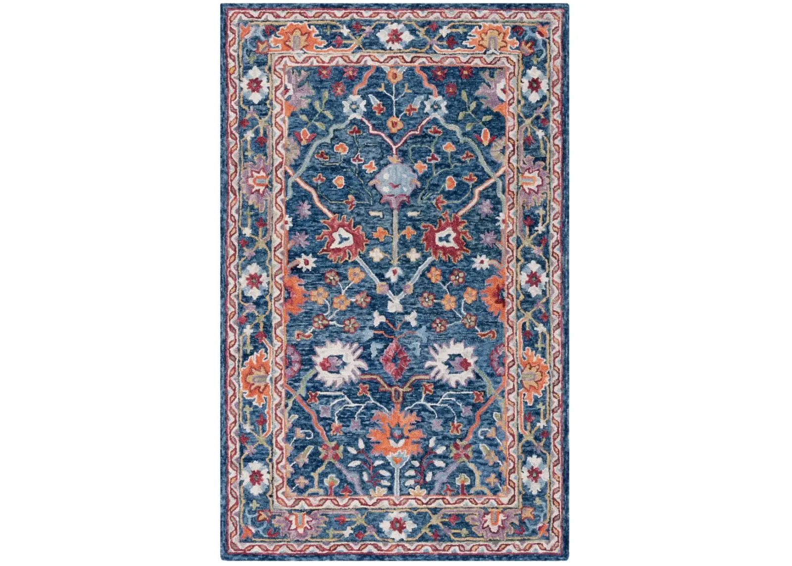 BLOSSOM 686 BLUE  5' x 8' Medium Rectangle Rug