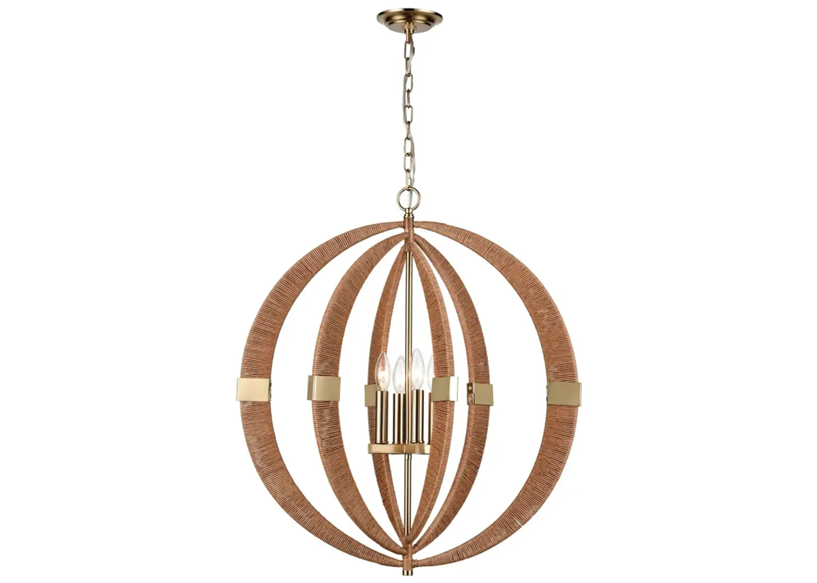 Pyrus 27" Wide 4-Light Pendant - Brown