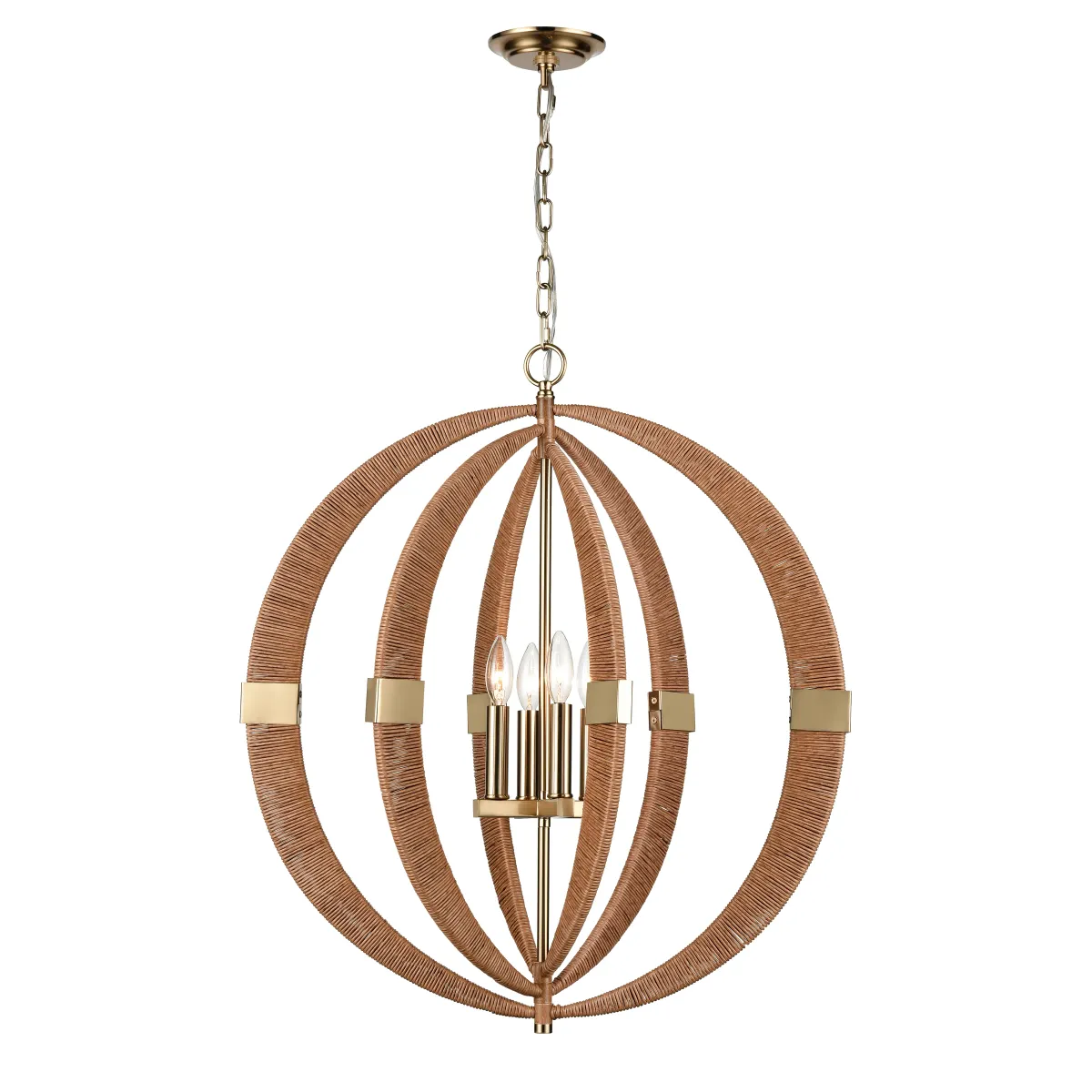 Pyrus 27" Wide 4-Light Pendant - Brown