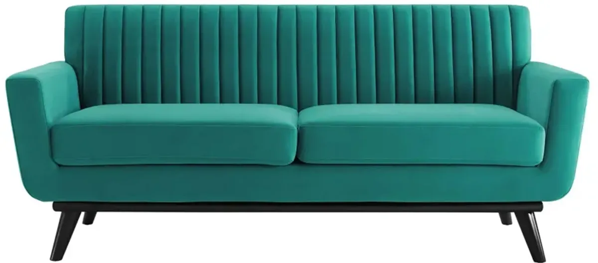 Engage Channel Tufted Performance Velvet Loveseat