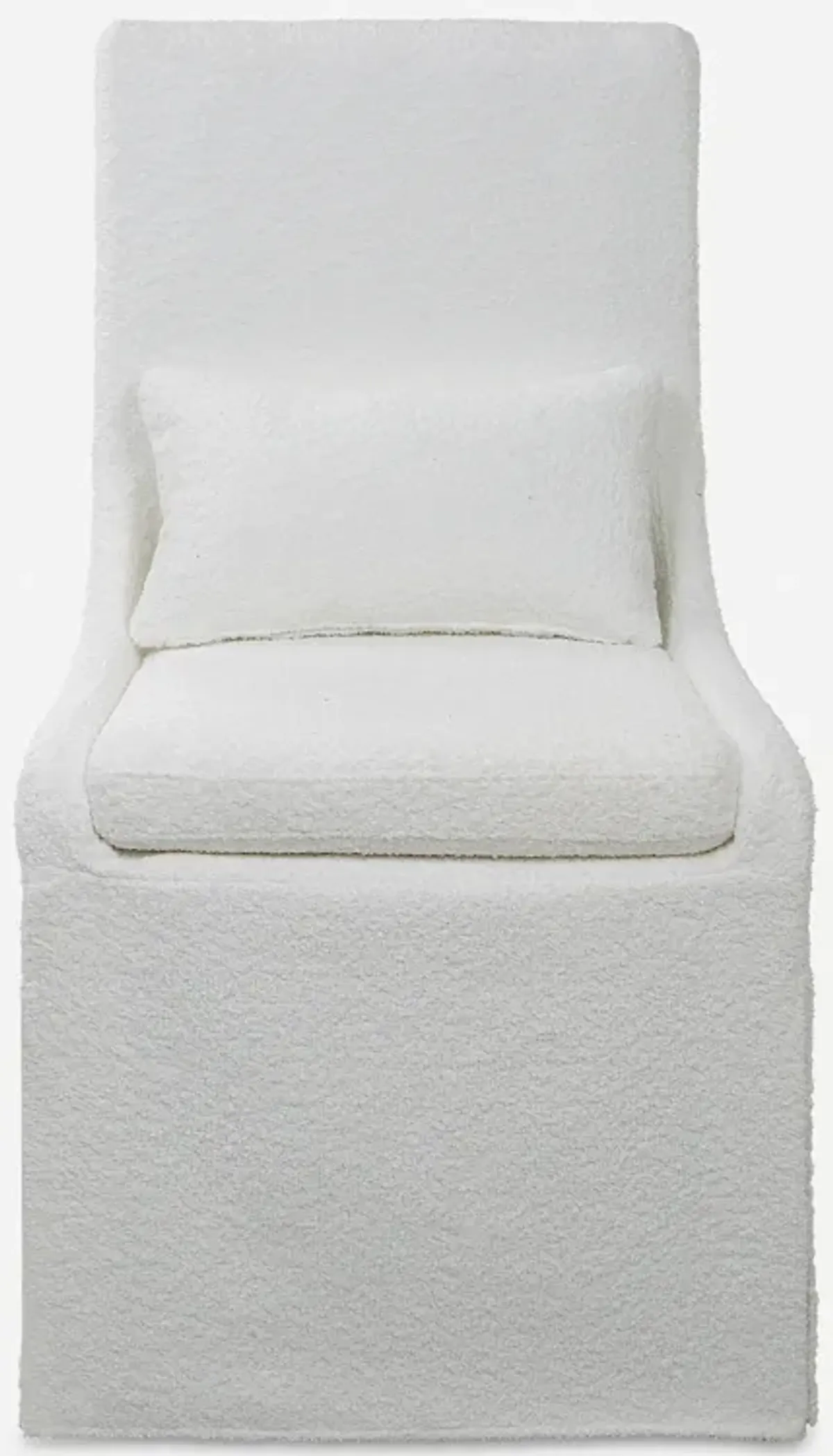 Coley White Armless Chair