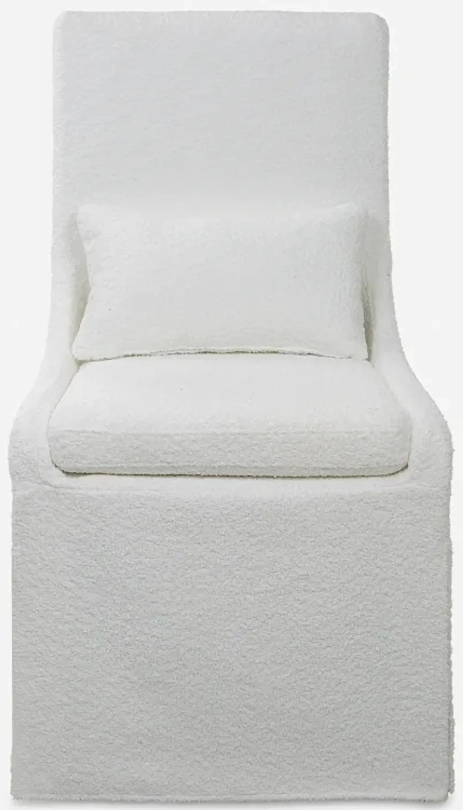 Coley White Armless Chair