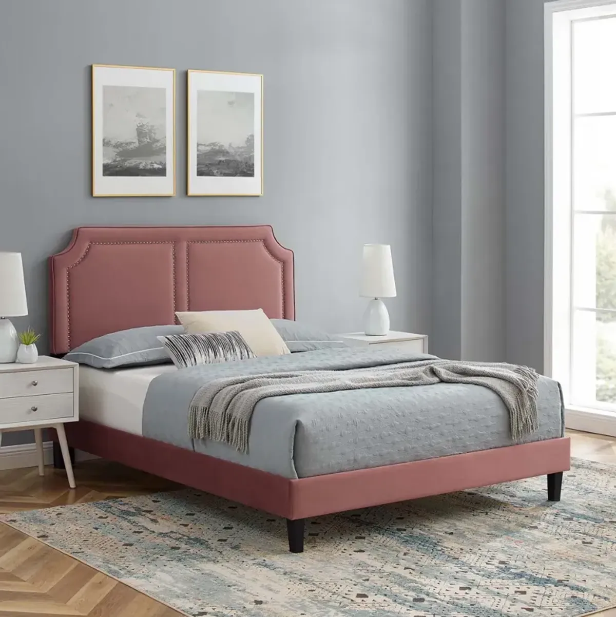 Novi Performance Velvet Twin Bed