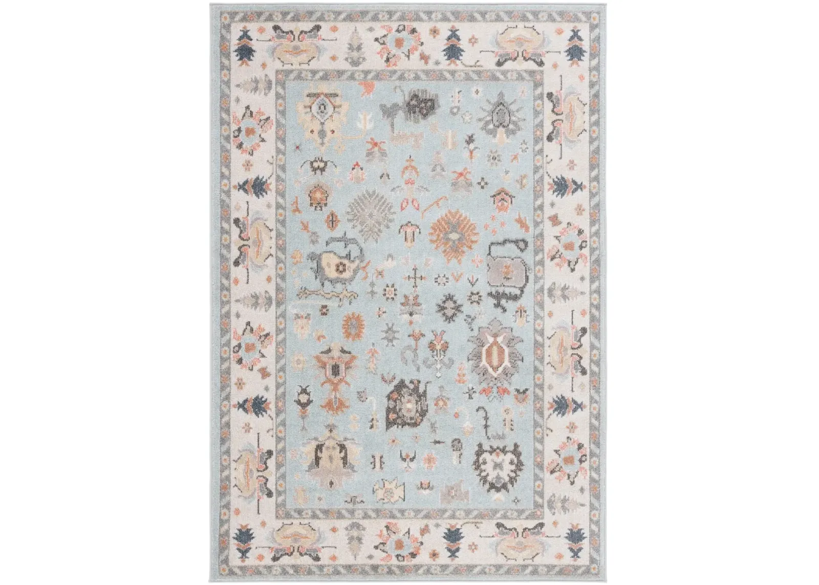 PHOENIX 562 LIGHT BLUE  4'-5' x 6'-5' Small Rectangle Rug