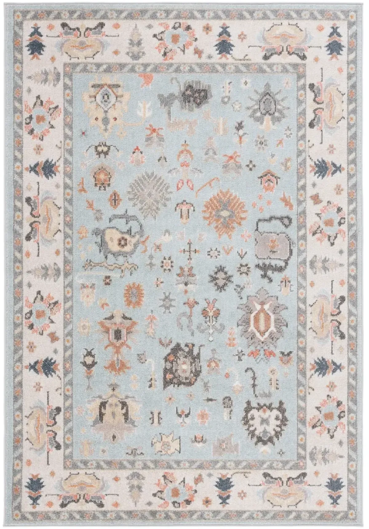 PHOENIX 562 LIGHT BLUE  4'-5' x 6'-5' Small Rectangle Rug