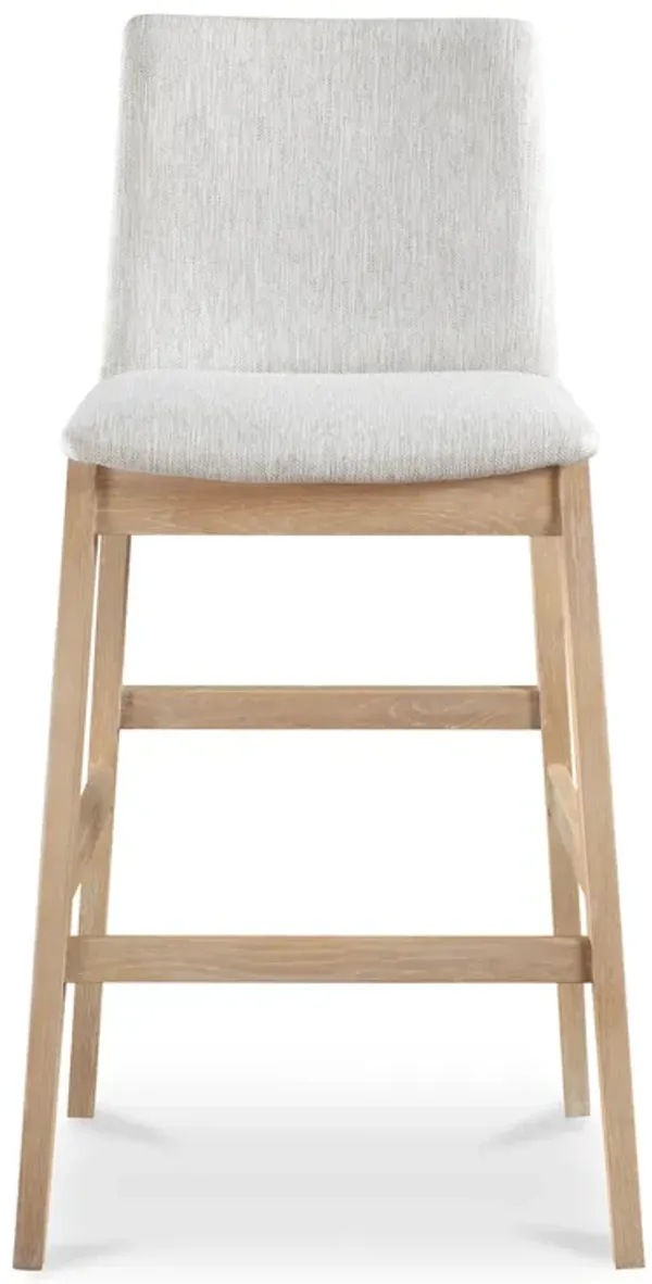 Deco Oak Barstool Light Grey