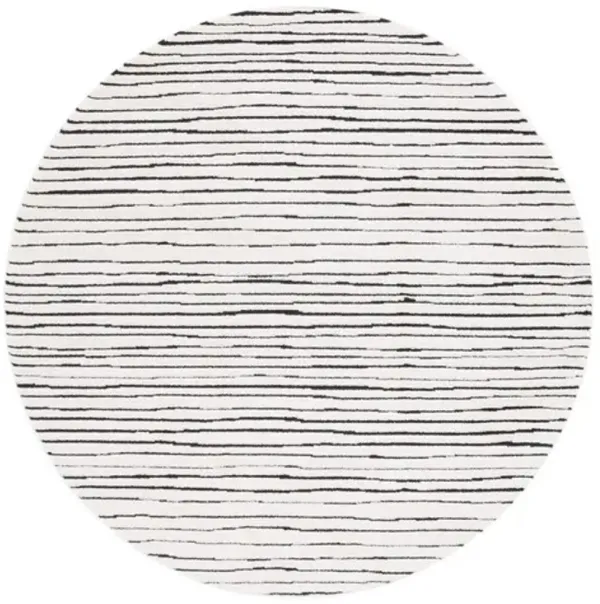 MELODY 118 Black 6'-7' X 6'-7' Round Round Rug
