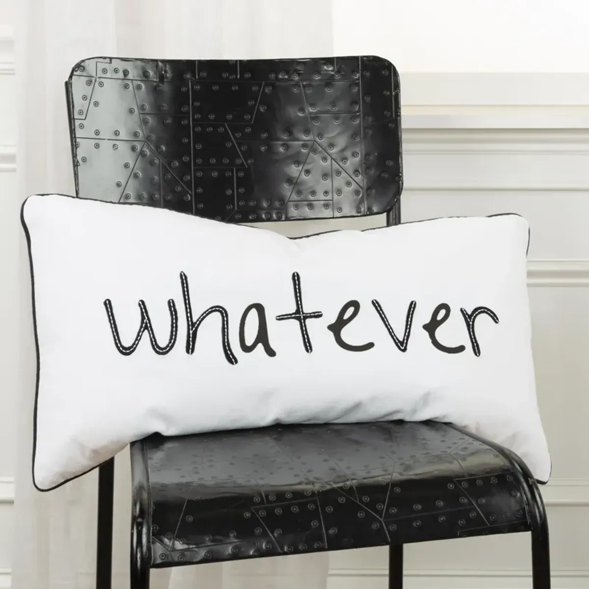 Back Talk Sentiment White Pillow