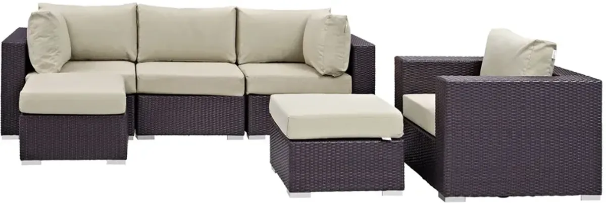 Convene 6 Piece Outdoor Patio Sectional Set