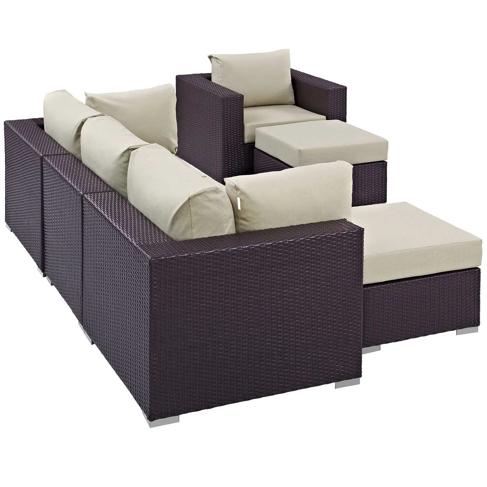 Convene 6 Piece Outdoor Patio Sectional Set