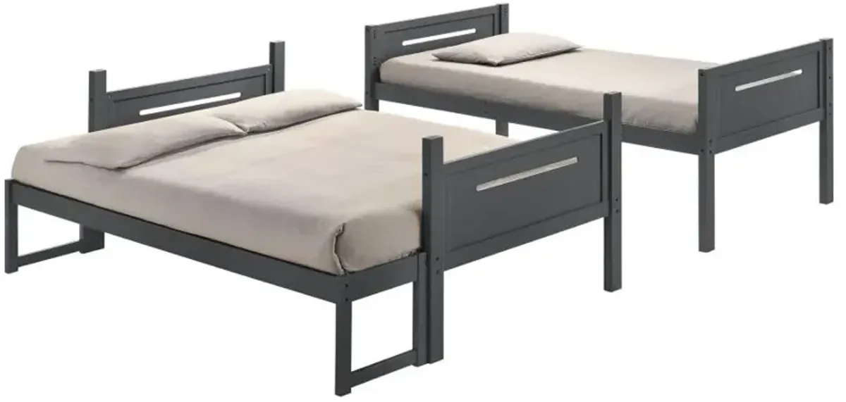 Littleton Twin Over Full Bunk Bed Grey