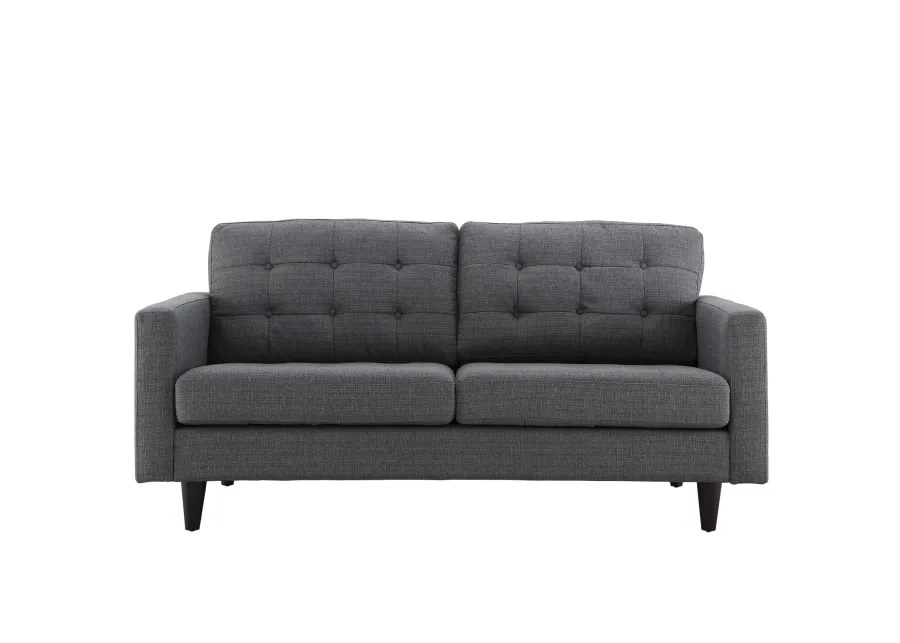 Empress Upholstered Fabric Loveseat