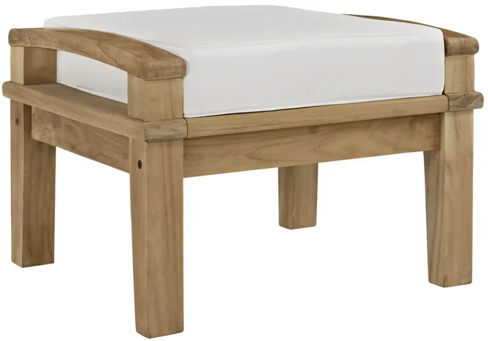 Marina Outdoor Patio Teak Ottoman