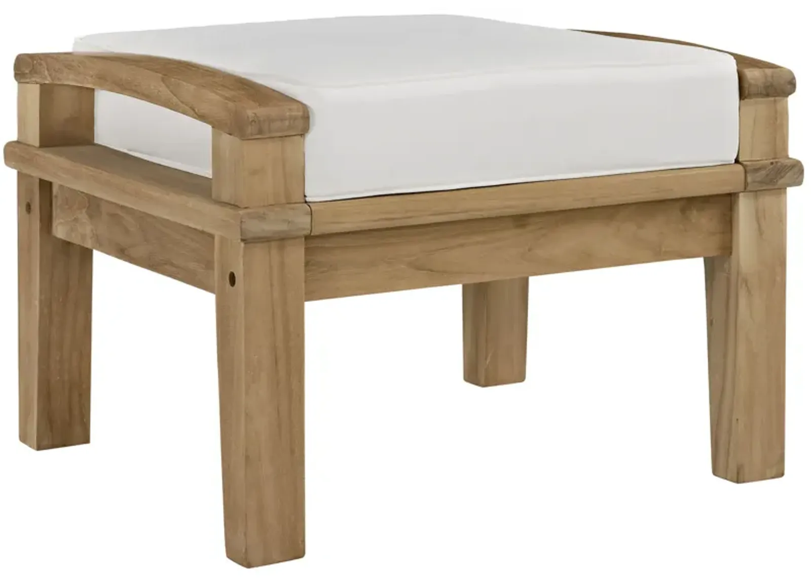 Marina Outdoor Patio Teak Ottoman