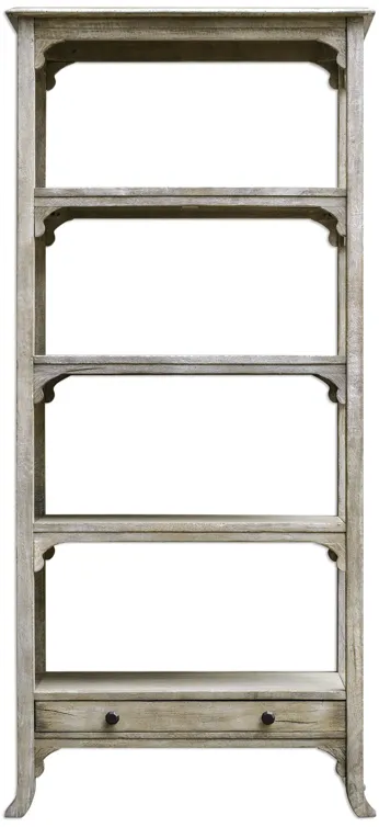 Bridgely Aged White Etagere