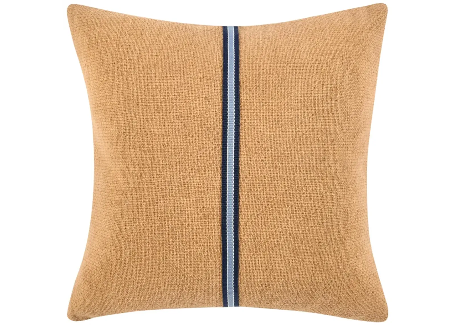 Edwin 22" Cotton Linen Blend Throw Pillow, Chestnut Brown