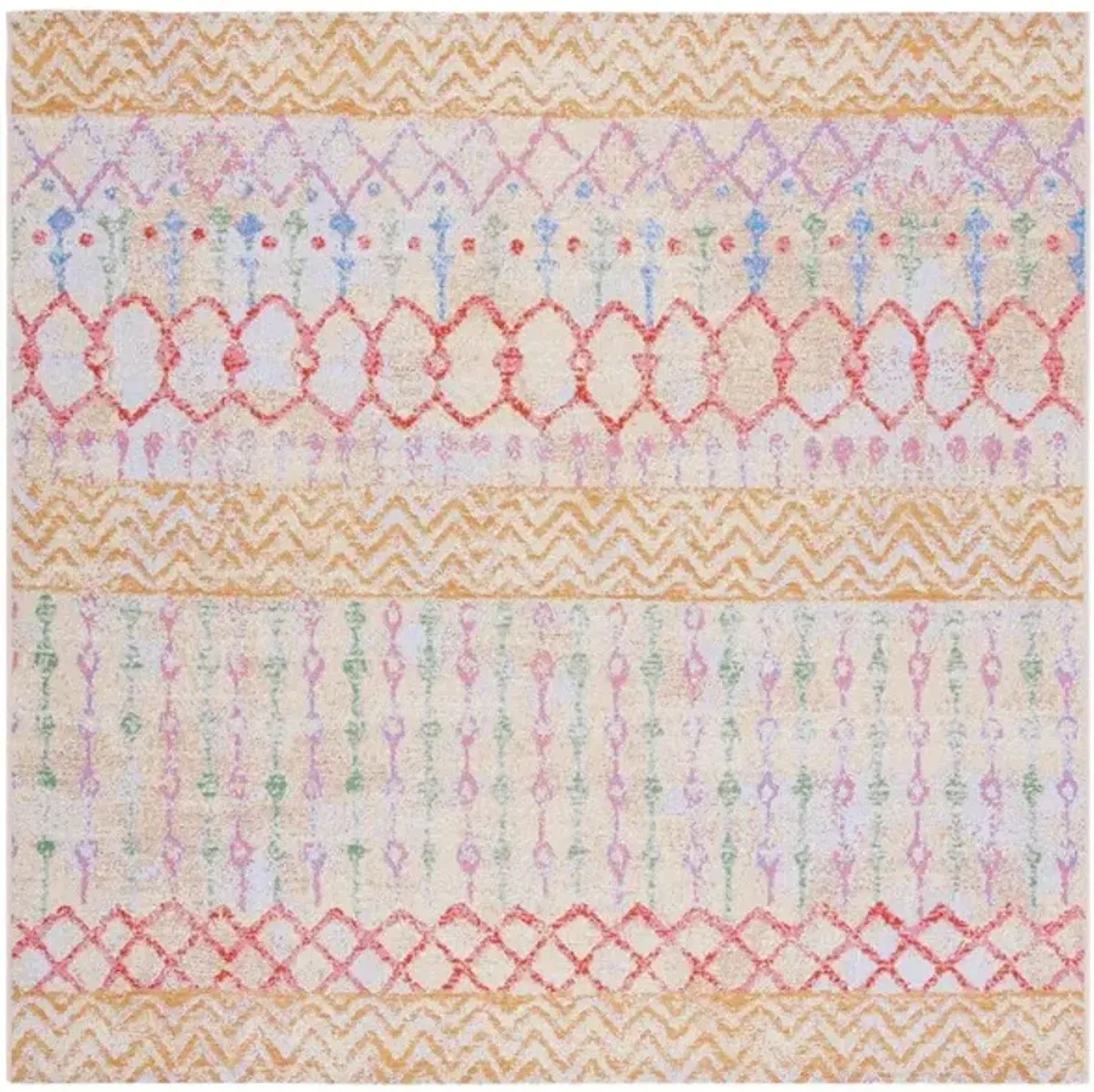 SUMMER 497 Multi 6'-7' X 6'-7' Square Square Rug