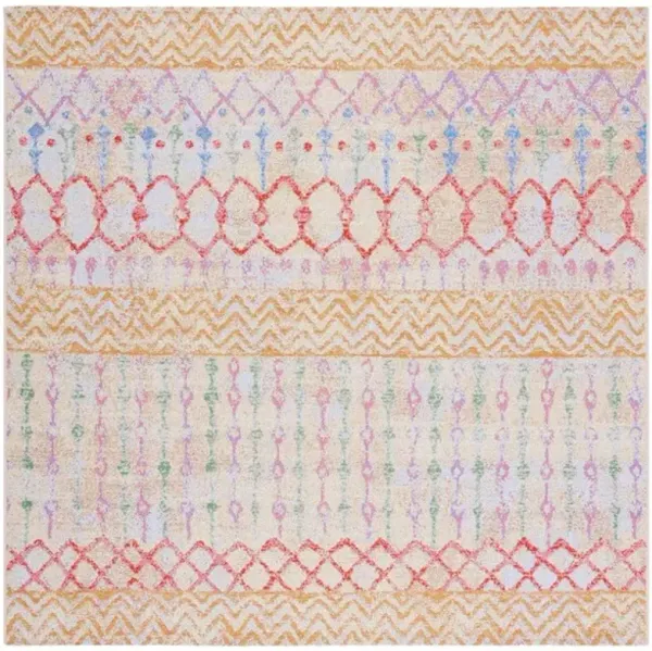 SUMMER 497 Multi 6'-7' X 6'-7' Square Square Rug