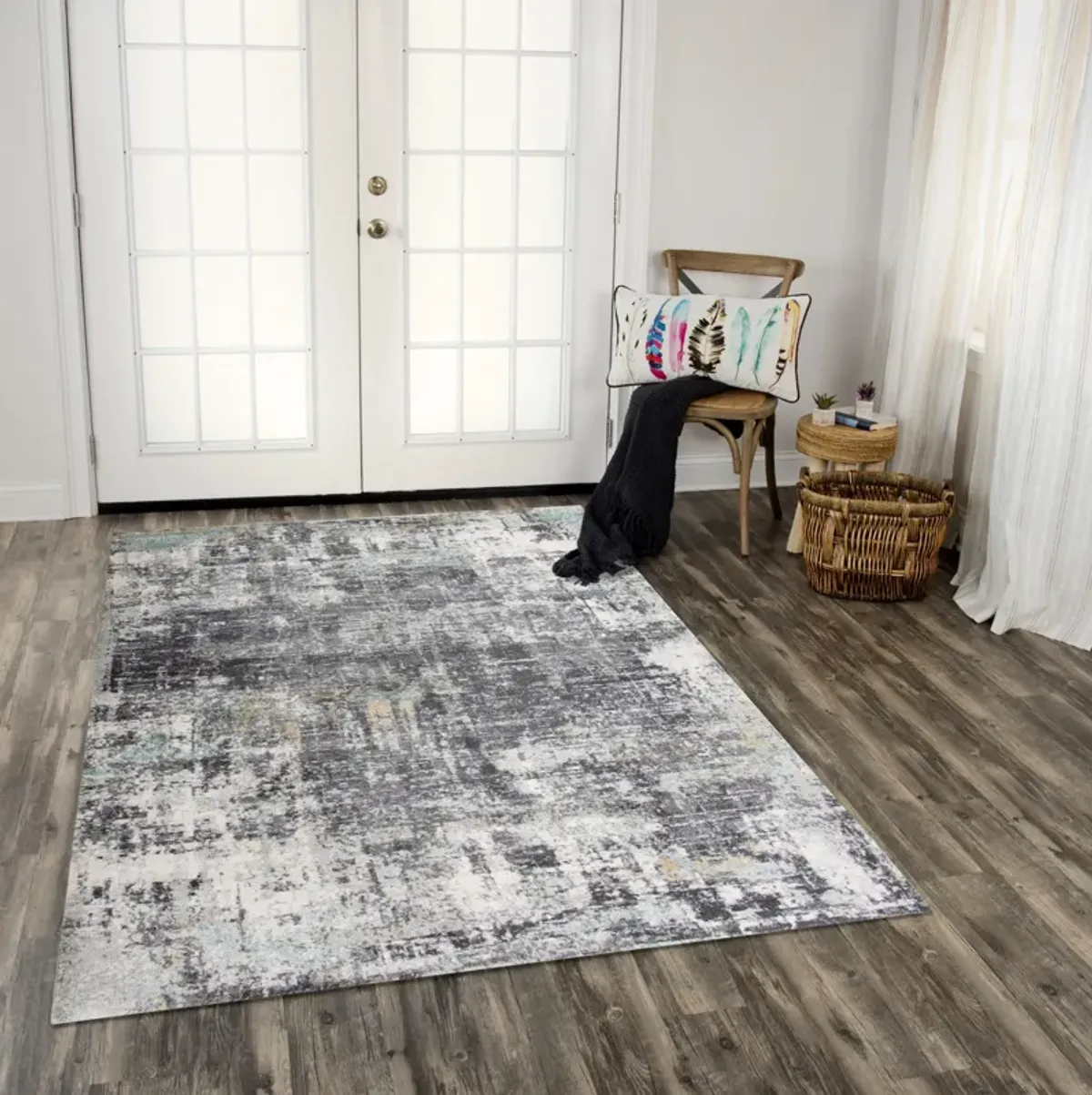 Odyssey M. Gray  Polypropylene 5'2"x7'6" Rectangle Rug