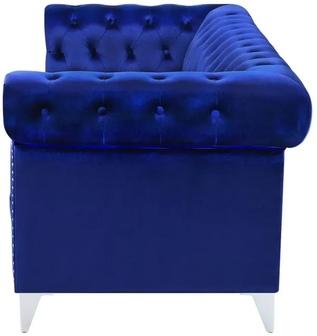 Bleker Tufted Tuxedo Arm Sofa Blue