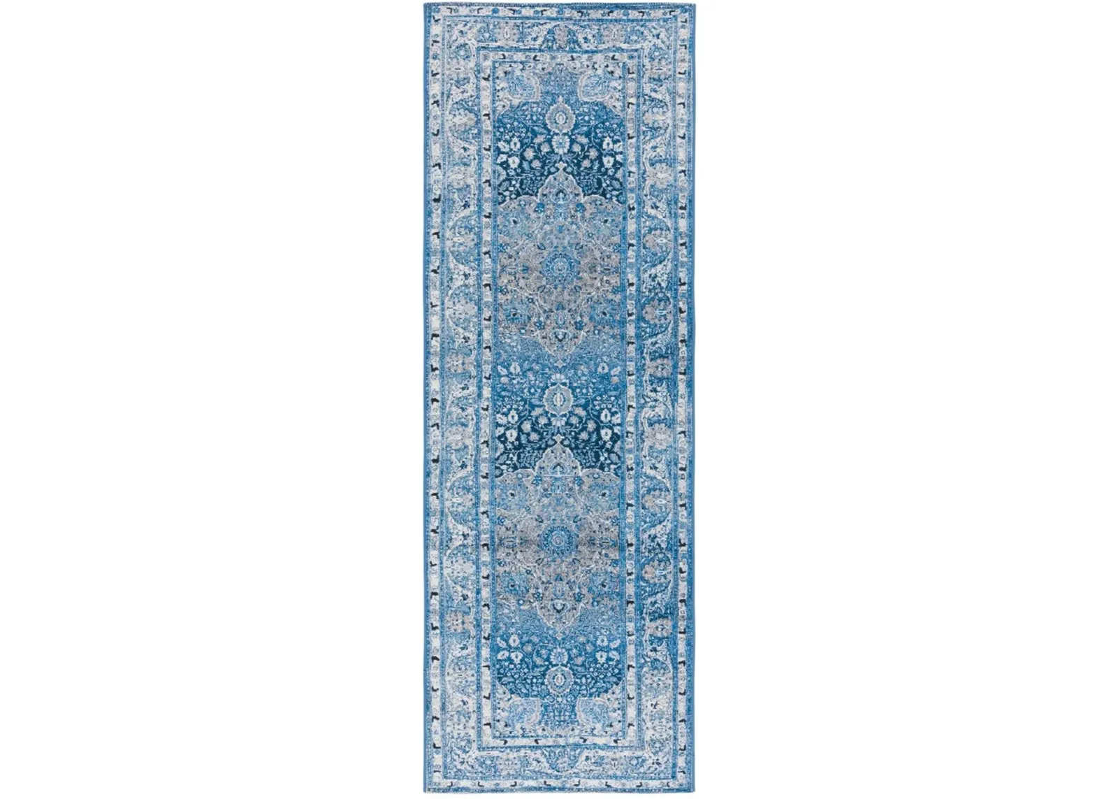 BARBADOS 558 Blue 2'-8' X 8' Runner Rug