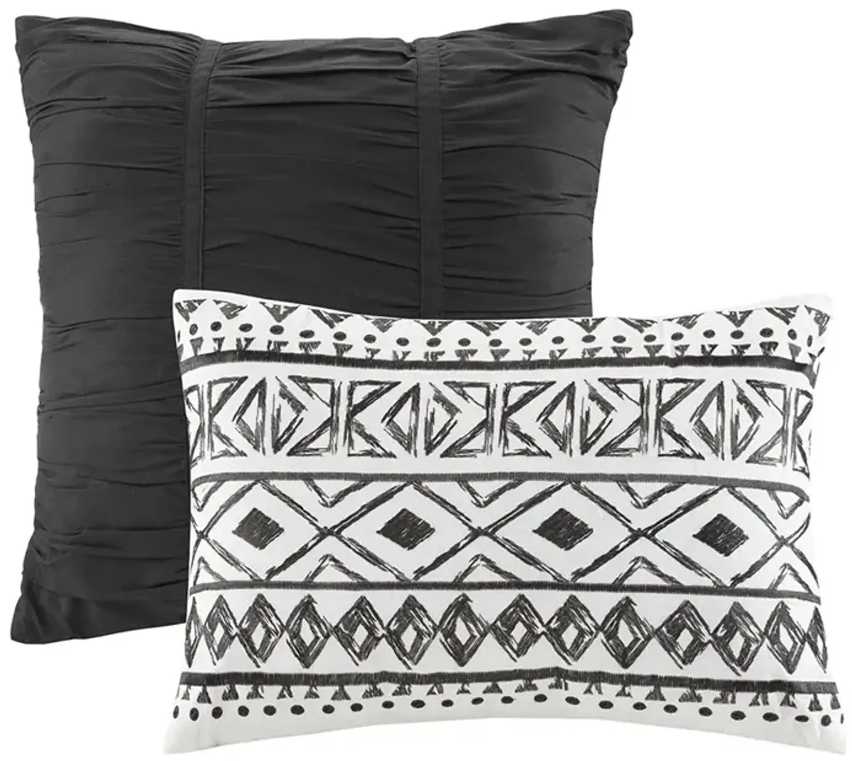 Urban Habitat Larisa Black 7 Piece Cotton Reversible Comforter Set