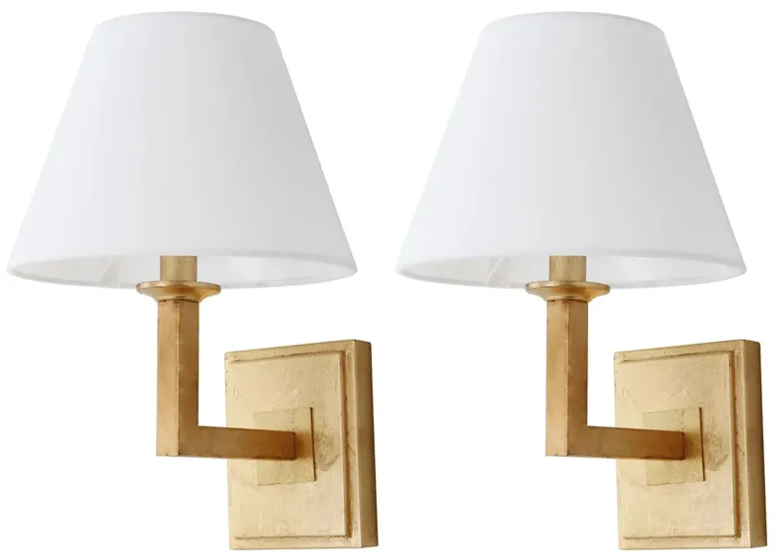 Pauline Gold 14.5-Inch H Wall Sconce - Set of 2