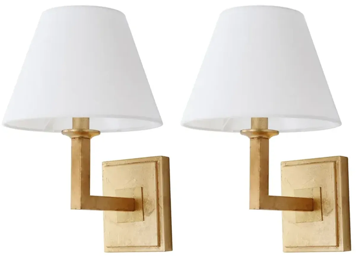 Pauline Gold 14.5-Inch H Wall Sconce - Set of 2