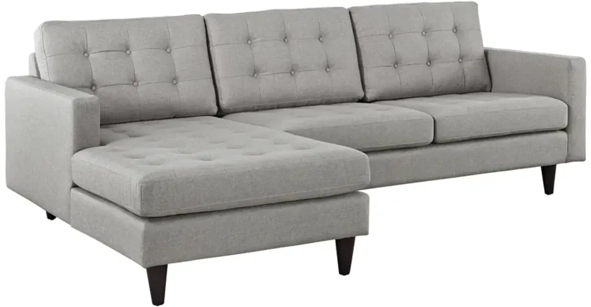 Empress Left-Facing Upholstered Fabric Sectional Sofa