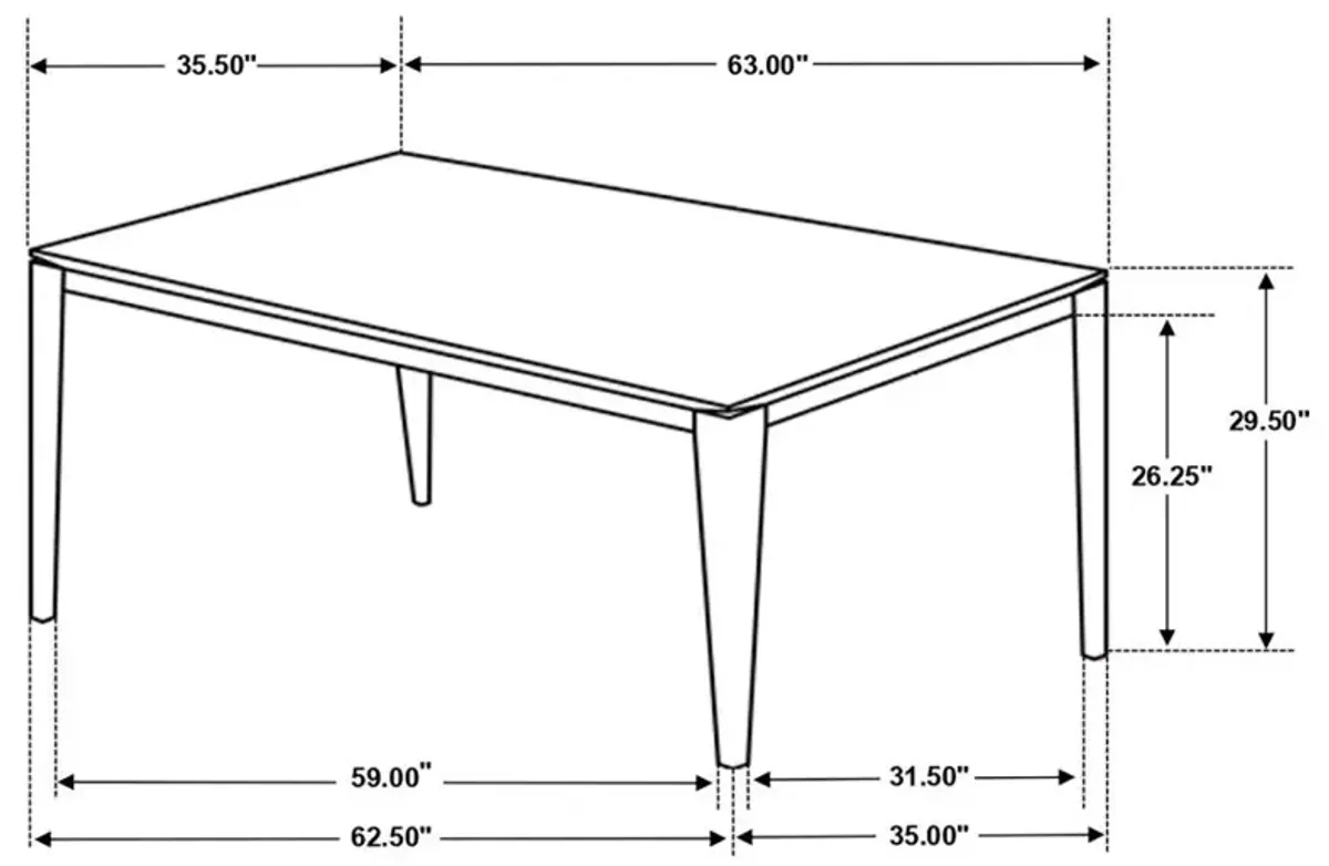 Stevie 5-piece Rectangular Dining Set Grey and Black