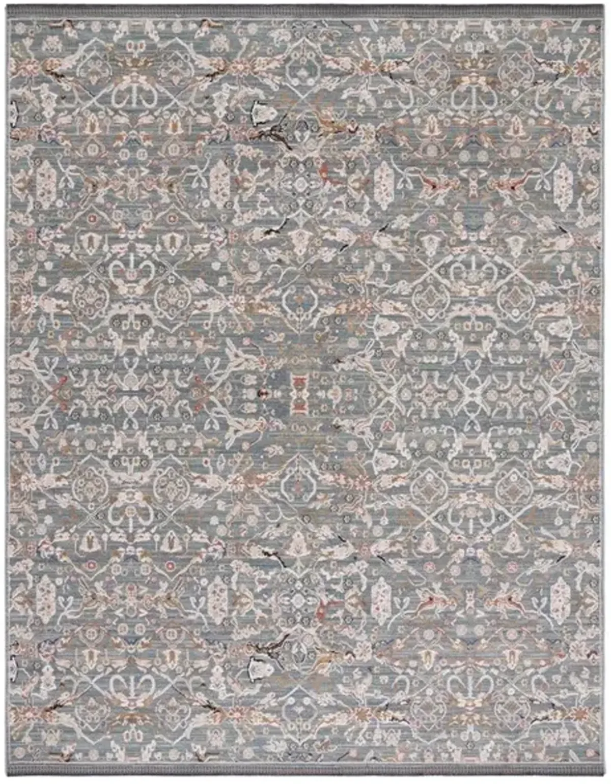 VIVALDI 596 Blue  8' X 10' Large Rectangle Rug