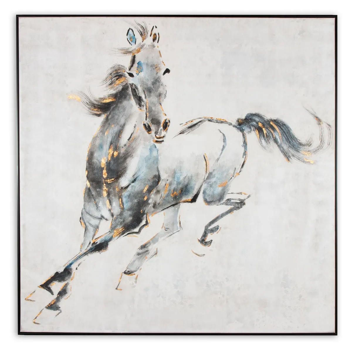 Prancing Stallion, Hand Painted Canvas