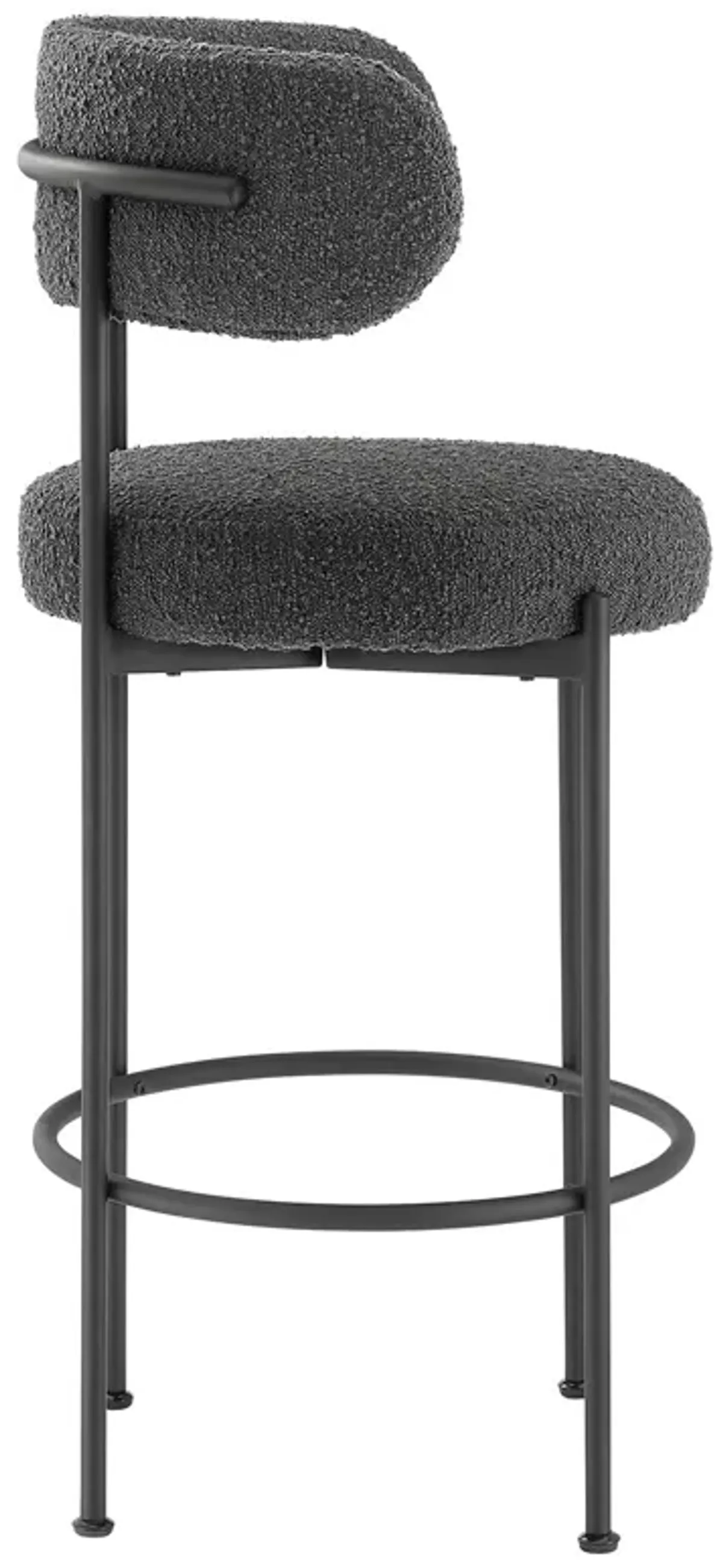 Albie Boucle Fabric Bar Stools - Set of 2