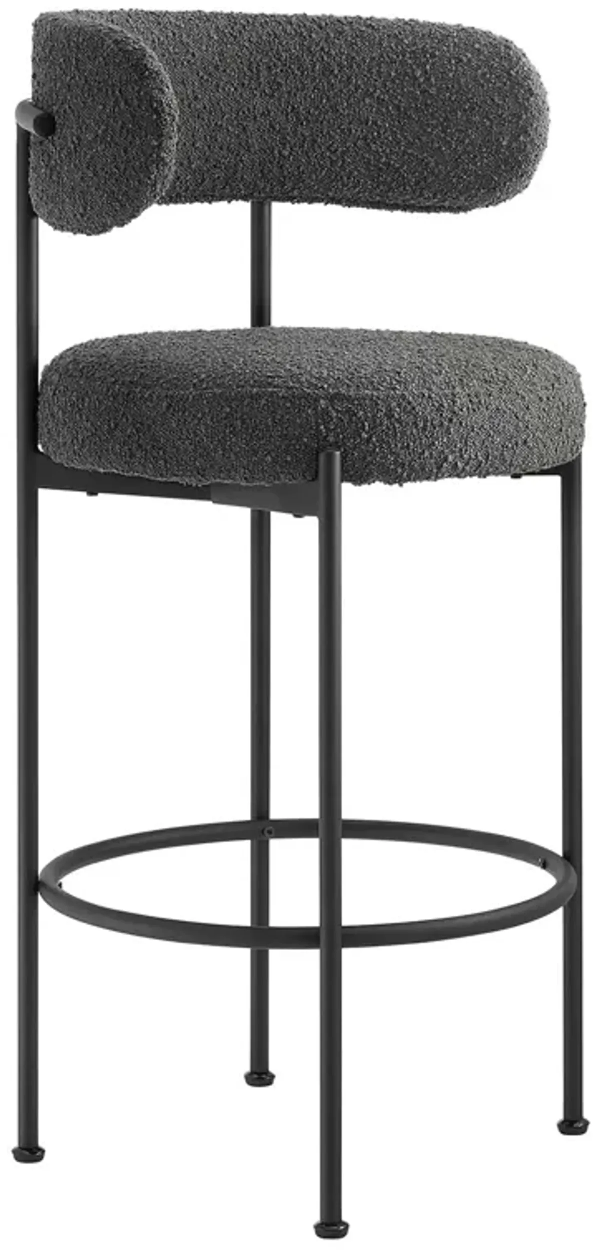 Albie Boucle Fabric Bar Stools - Set of 2