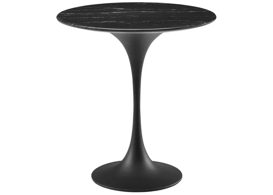 Lippa 20" Round Artificial Marble Side Table