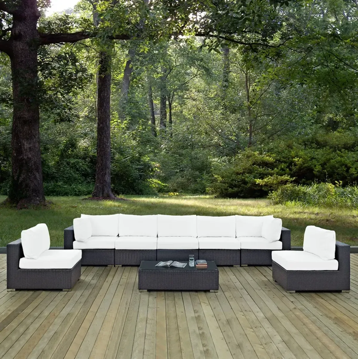 Convene 8 Piece Outdoor Patio Sectional Set