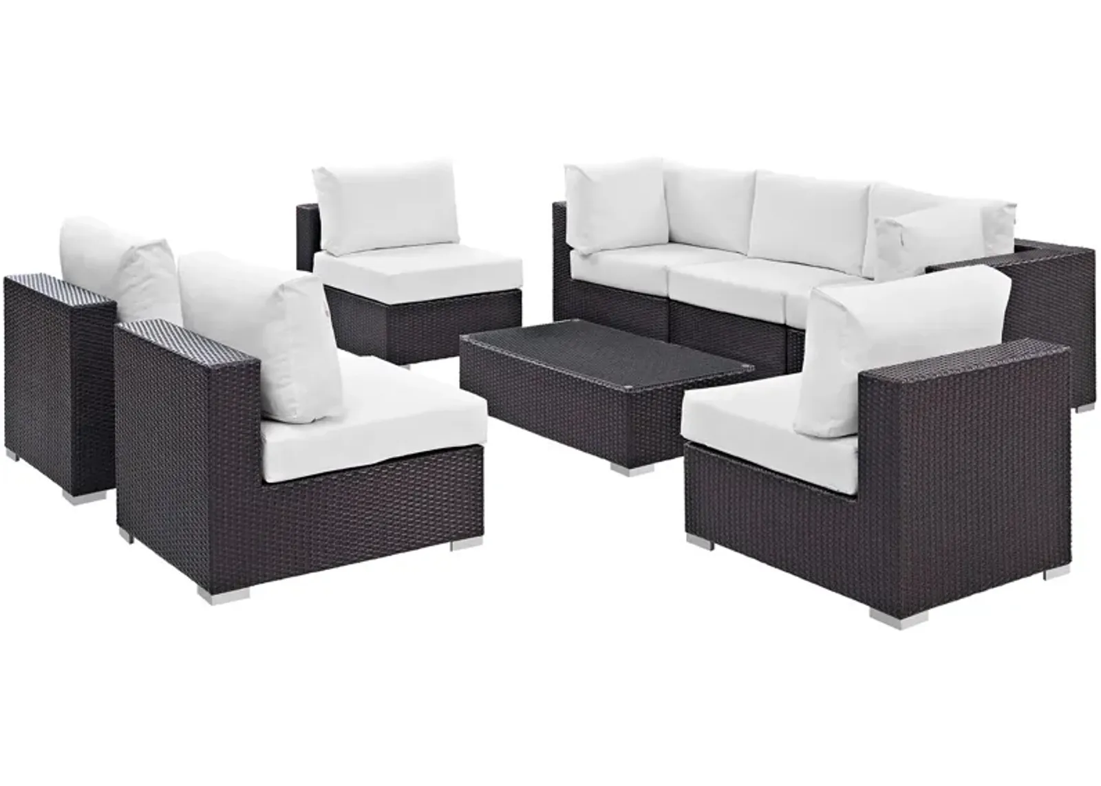 Convene 8 Piece Outdoor Patio Sectional Set