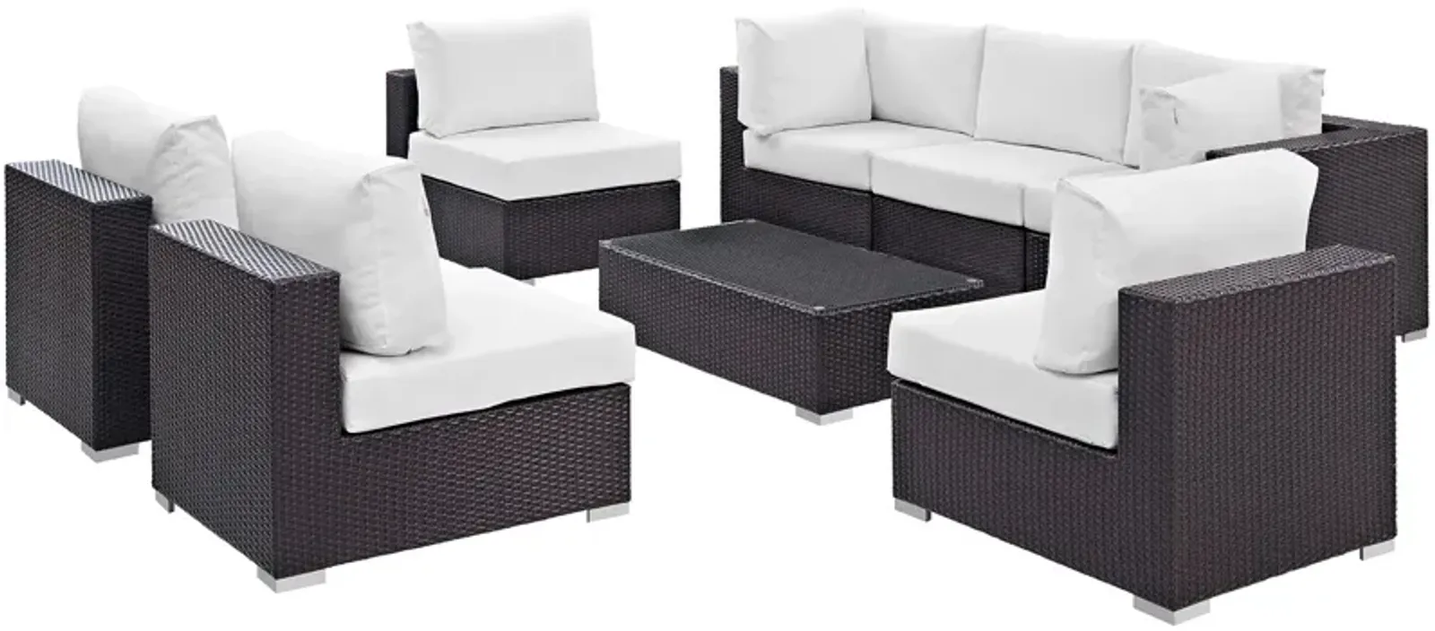 Convene 8 Piece Outdoor Patio Sectional Set